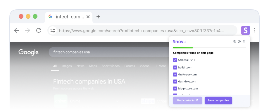 Save hours by sourcing complete B2B databases