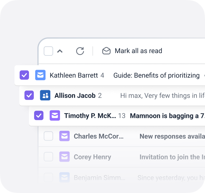 Manage all convos in <span>Unibox</span>